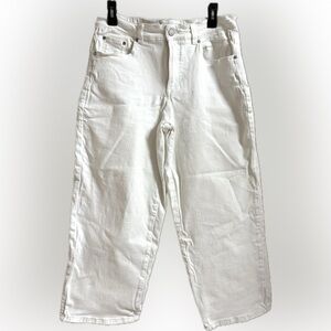 Universal Standard Bae Boyfriend Crop Jeans | 10 | White